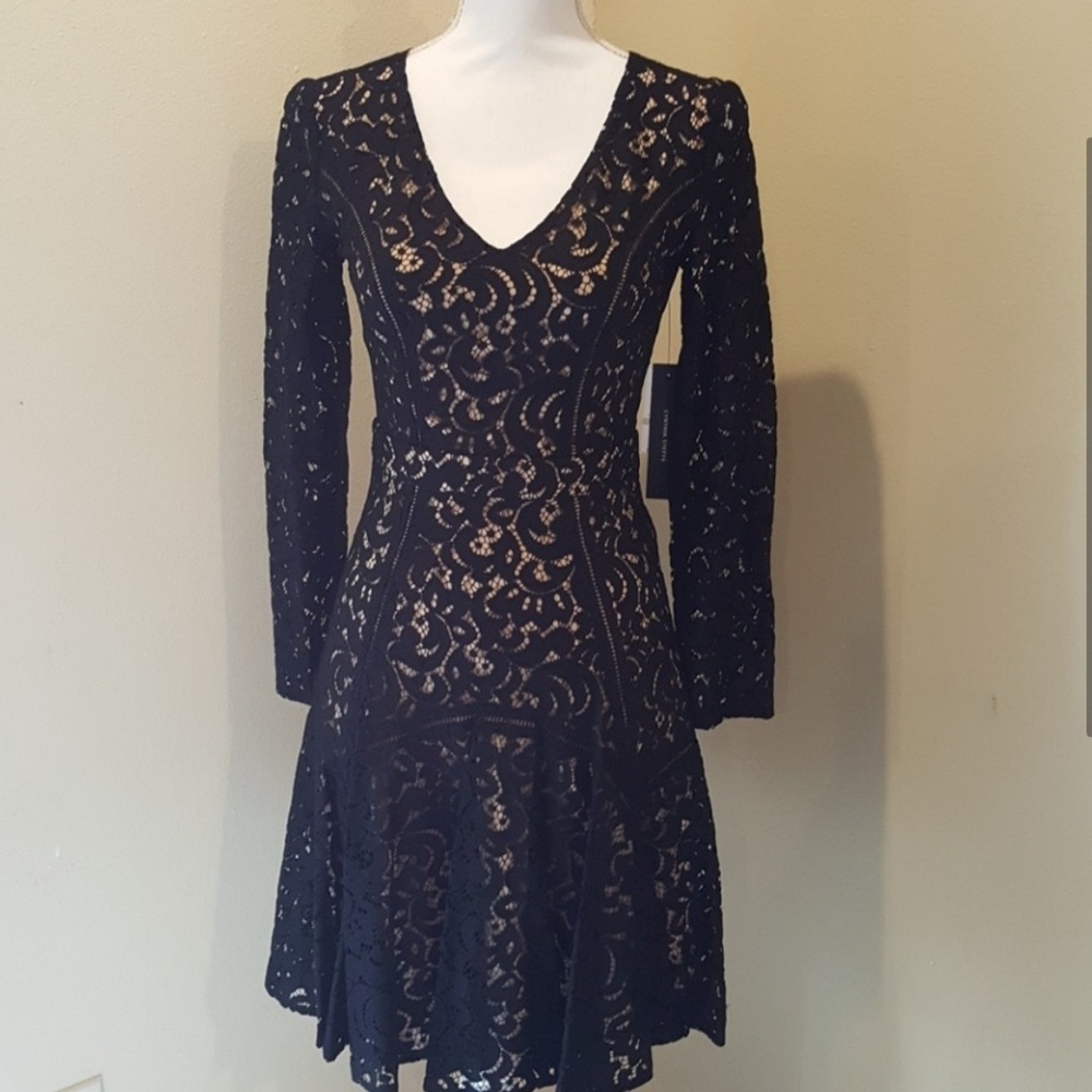 Cynthia Steffe Two Tone Lace Dress